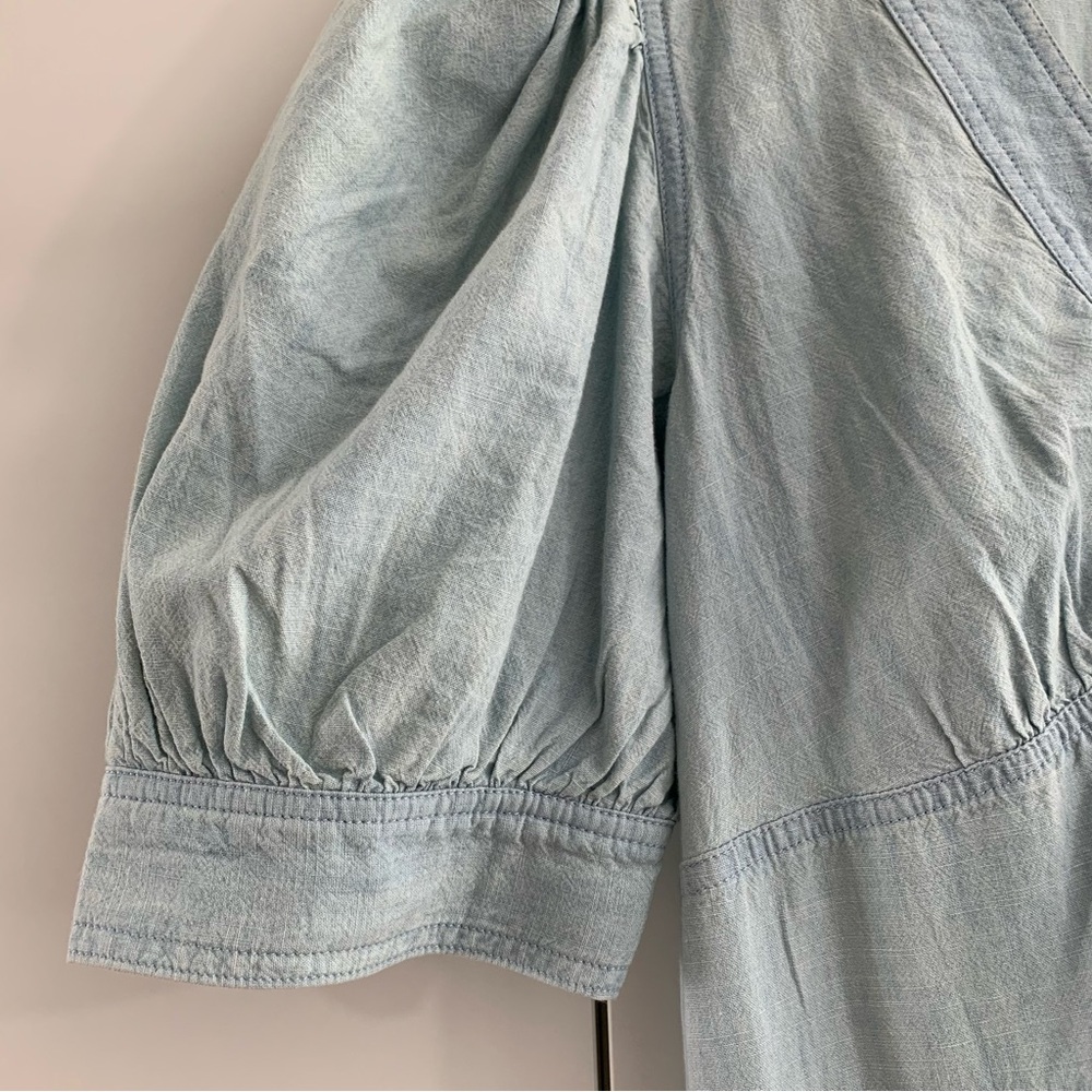 SOLD ☀️ Ralph Lauren Cotton Puff Sleeve Chambray Dress - Picture 11 of 11